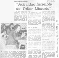 Actividad increíble de taller literario.