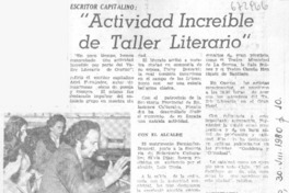 Actividad increíble de taller literario.