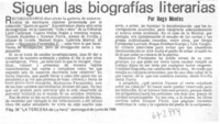 Siguen las biografías literarias