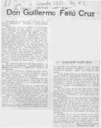 Don Guillermo Feliú Cruz