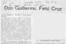 Don Guillermo Feliú Cruz
