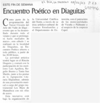 Encuentro poético en Diaguitas.