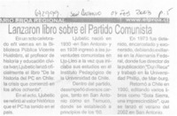 Lanzaron libro sobre el Partido Comunista.