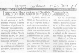 Lanzaron libro sobre el Partido Comunista.