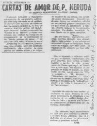 Cartas de amor de Pablo Neruda