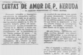 Cartas de amor de Pablo Neruda