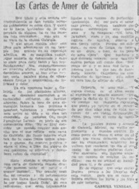 Las cartas de amor de Gabriela