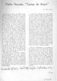Pablo Neruda, "Cartas de amor"