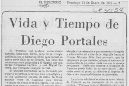 Vida y tiempo de Diego Portales.
