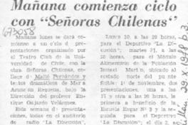 Mañana comienza ciclo con "Señoras chilenas".