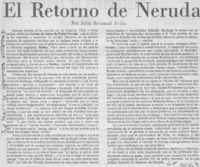 El retorno de Neruda