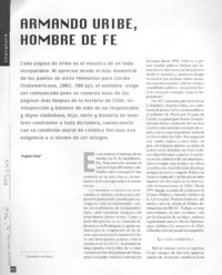 Armando Uribe, hombre de fe