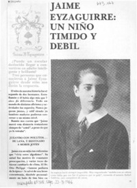Jaime Eyzaguirre, tímido y débil