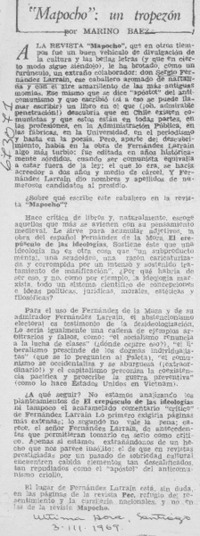 "Mapocho", un tropezón