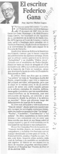 El escritor Federico Gana