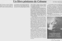 Un libro póstumo de Coloane