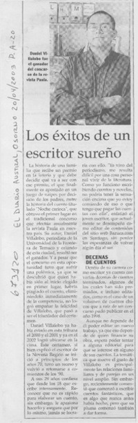 Los Éxitos de un escritor sureño.