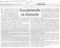 Esculpiendo la historia.