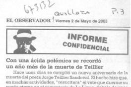 Con una ácida polémica se recordó un año más de la muerte de Teillier.