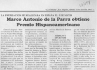 Marco Antonio de la Parra obtiene Premio Hispanoamericano.