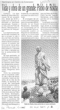 Vida y obra de un grande: Pablo de Rokha.