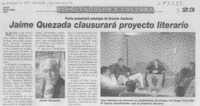Jaime Quezada clausurará proyecto literario.