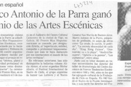 Marco Antonio de la Parra ganó Premio de las Artes Escénicas.