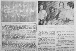 Daniel Belmar cuenta su vida a los niños : [entrevista]