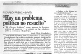 "Hay un problema político no resuelto" :_ [entrevista]