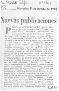 Políticas económicas en Chile, 1952-1970