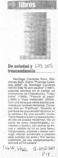 De soledad y trascendencia.