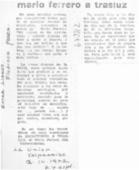 Mario Ferrero a trasluz.