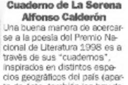 Cuaderno de La Serena.