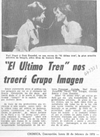 "El último tren" nos traerá Grupo Imagen.