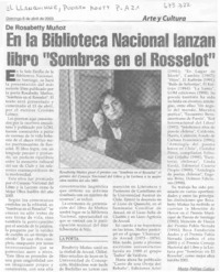 En la Biblioteca Nacional lanzan libro "Sombras en El Rosselot"