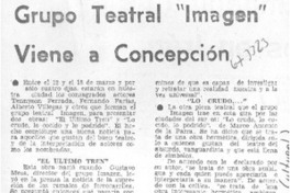 Grupo Teatral "Imagen" viene a Concepción.