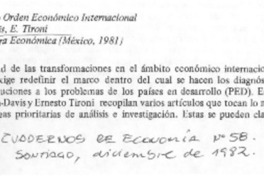 Hacia un nuevo orden económico internacional