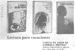 Cartas de amor de Gabriela Mistral.