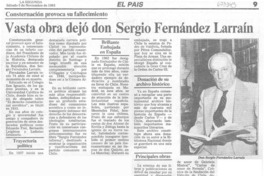 Vasta obra dejó don Sergio Fernández Larraín.