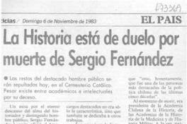 La Historia está de duelo por muerte de Sergio Fernández.
