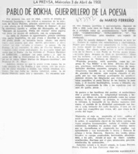 Pablo de Rokha, guerrillero de la poesía