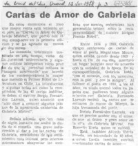 Cartas de amor de Gabriela.