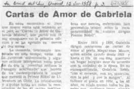 Cartas de amor de Gabriela.