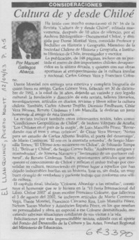 Cultura de y desde Chiloé