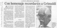 Con homenaje recordarán a Grimaldi