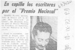En capilla los escritores por el "Premio Nacional".