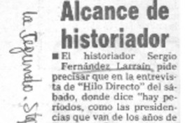 Alcande de historiador.