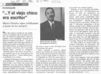 "--Y el viejo chico era escritor"