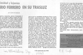 Mario Ferrero en su trasluz