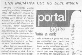 Una iniciativa que no debe morir.